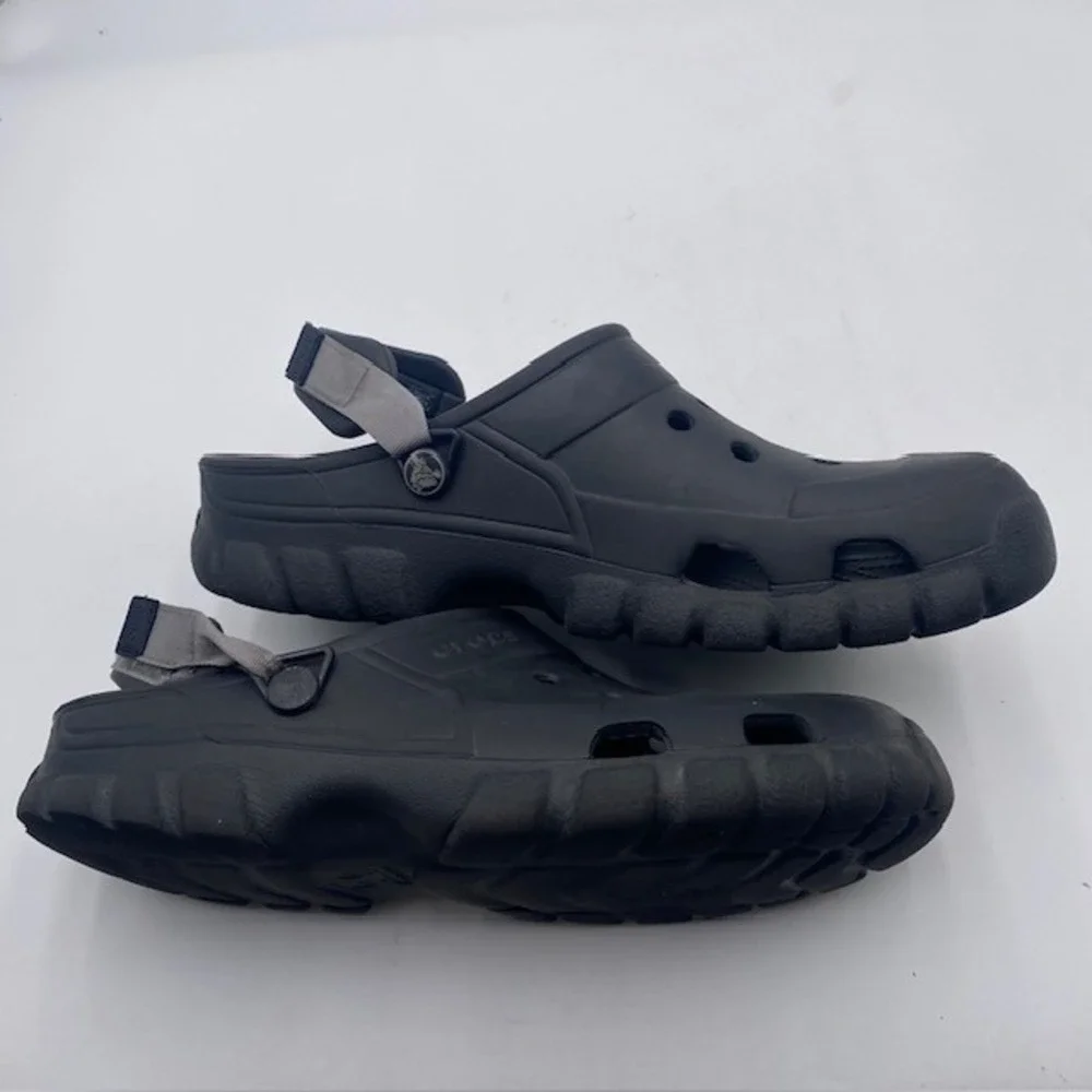 Crocs Classic All-Terrain Clog Sandals Mens 10 Women 12 Black Rugged Hiking Gorp